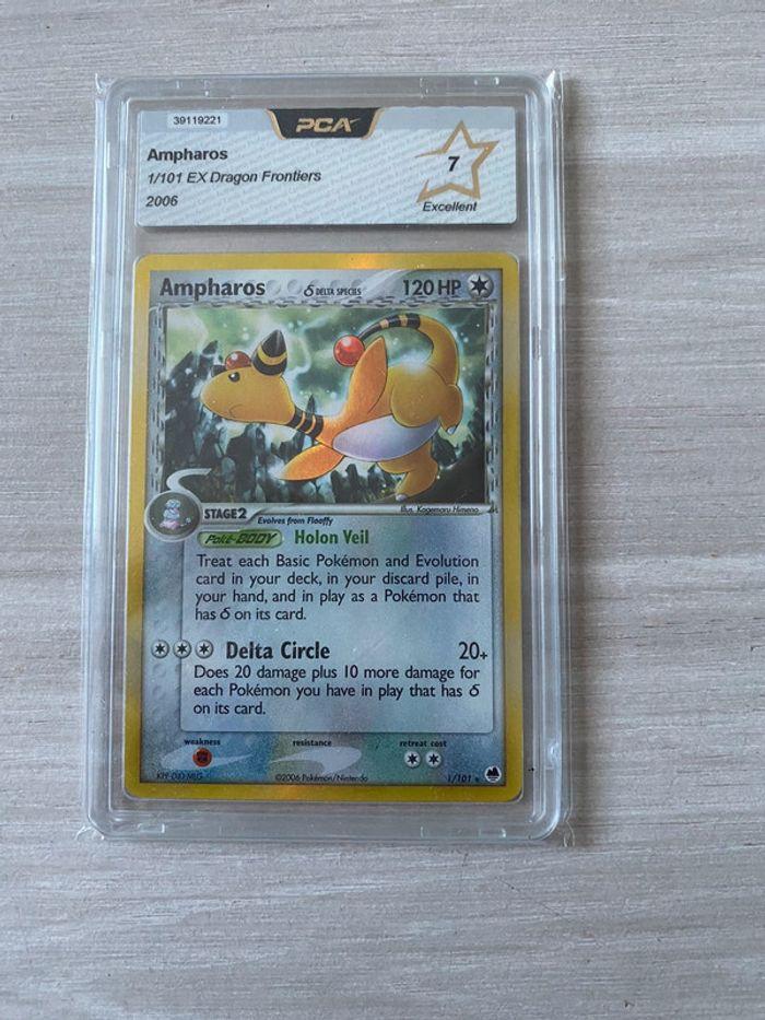 Carte gradée Ampharos PCA 7 - photo numéro 1