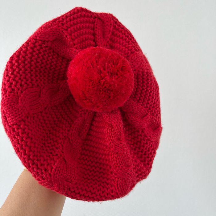 Béret en tricot rouge Absorba - Taille 6-18 mois - photo numéro 1