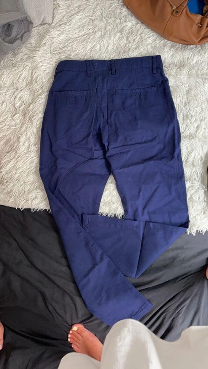 Pantalon chino bleu marine boohoo - photo numéro 8