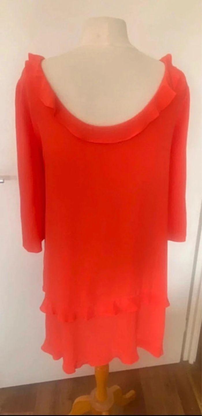 Robe soie corail Claudie Pierlot - photo numéro 2