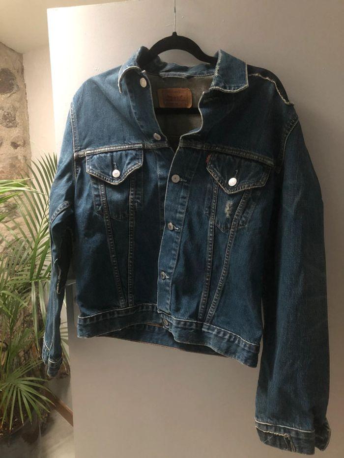 Veste jean levi’s taille L effet usé - photo numéro 1