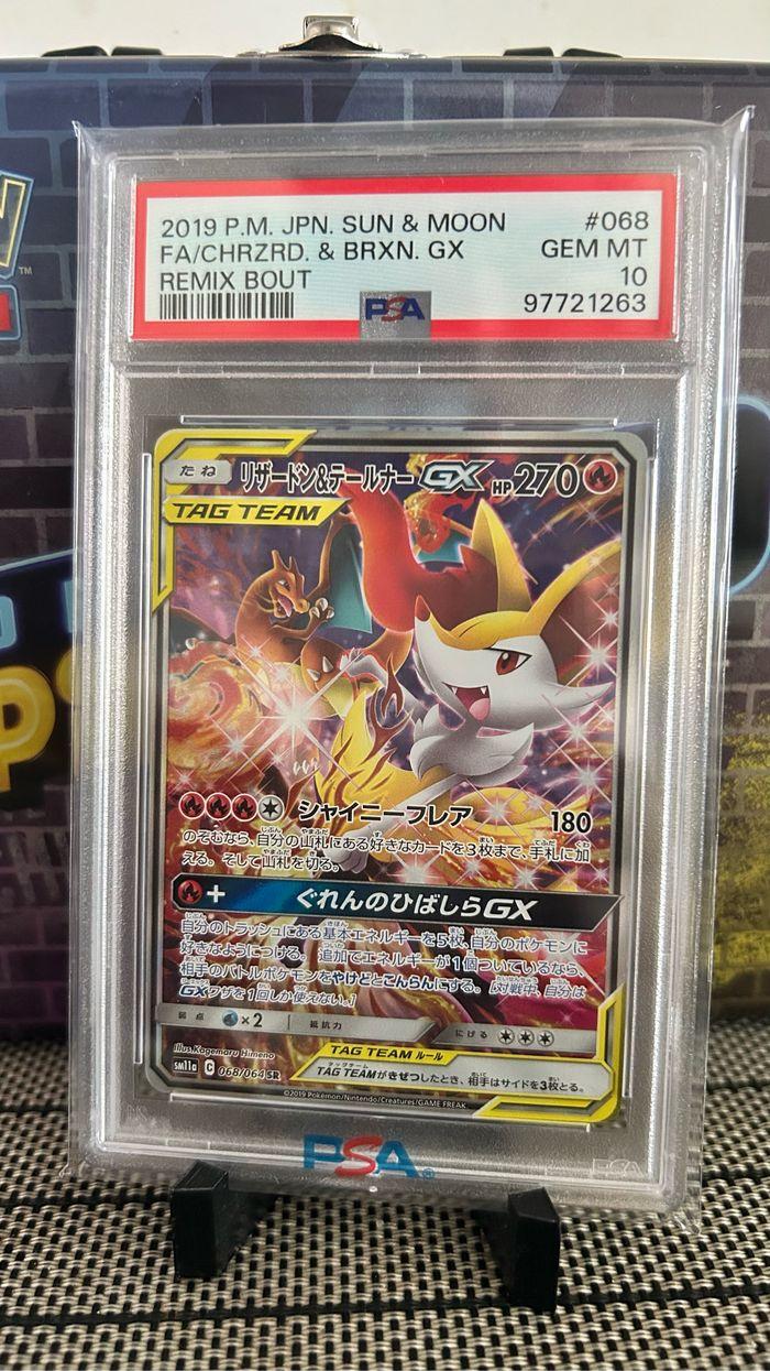 Dracaufeu & Roussil Gx TagTeam 068/064 SR PSA 10