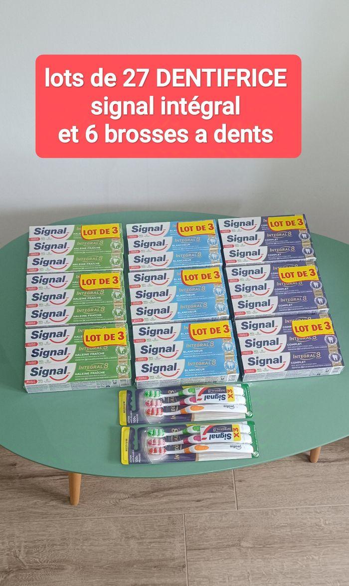 30% offerts/lots de 27 DENTIFRICES signal intégral et 6 brosses a dents 💕 ENVOI rapide - photo numéro 1