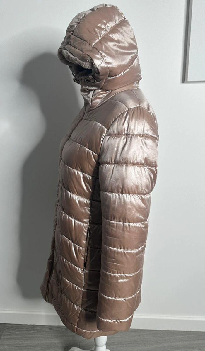 Manteau long doudoune réversible rose gold Frime T36 S - photo numéro 5