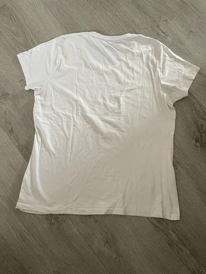 T-shirt à manche courte blanc col V soft taille XL - photo numéro 4