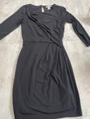 Robe noir manche 3/4 mango