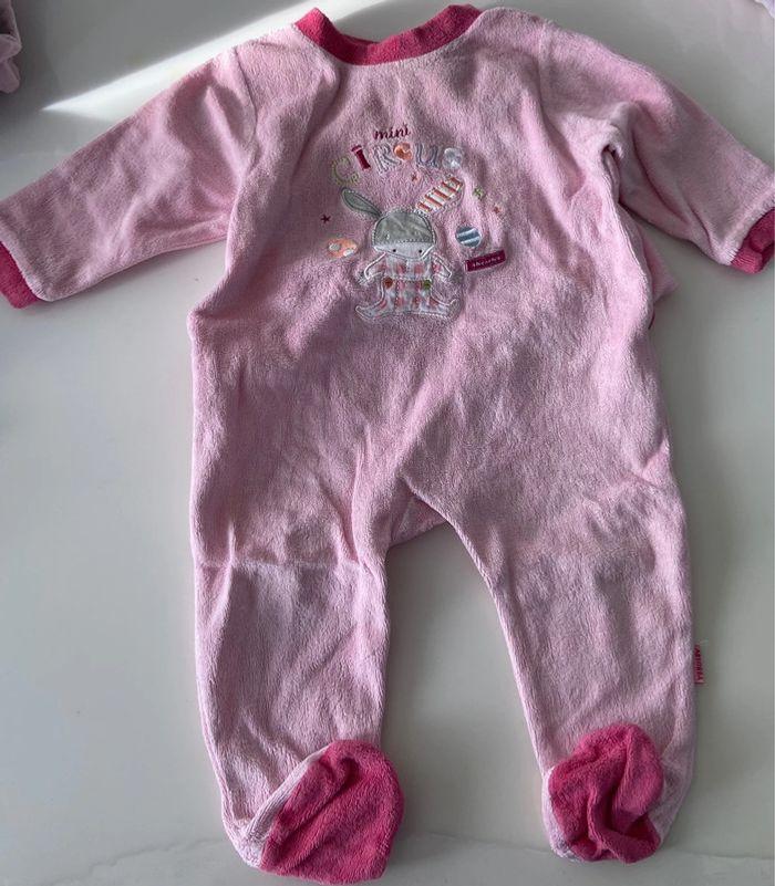 Pyjama velours épais bébé fille absorba 9 mois 71 cm - photo numéro 1