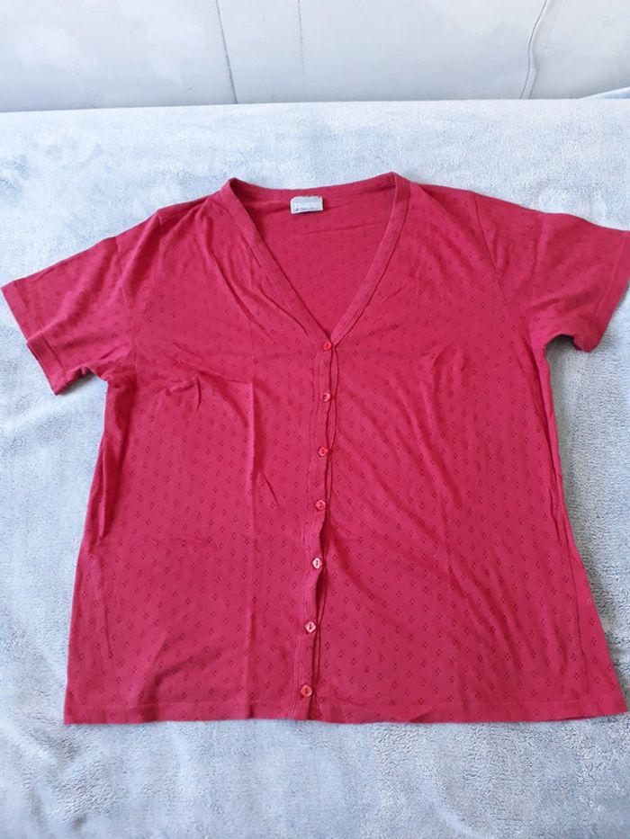 Tee shirt rouge ou rose 46/48 vintage - photo numéro 5