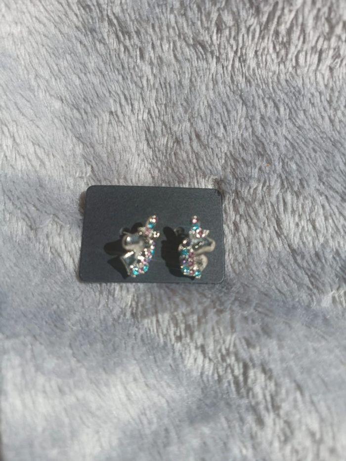 Boucles d'oreilles licornes - photo numéro 1