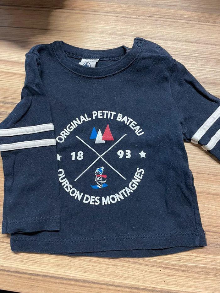 Tee shirt manches longues petit bateau - photo numéro 1