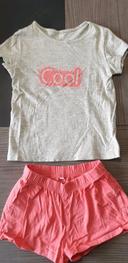 Pyjama tee-shirt et short 4/5ans