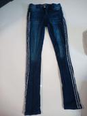 Jean 2 lignes argenté in extenso skinny 10 ans