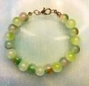 Bracelet avec perles en verre 8mm – Vert