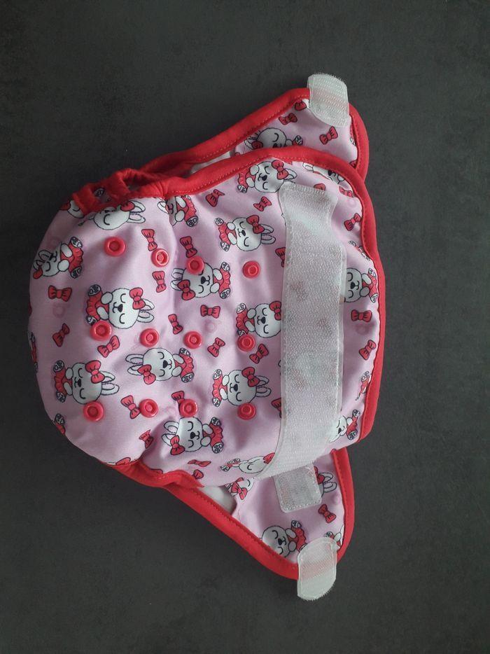 Couche lavable bumdiapers rose lapin - photo numéro 6