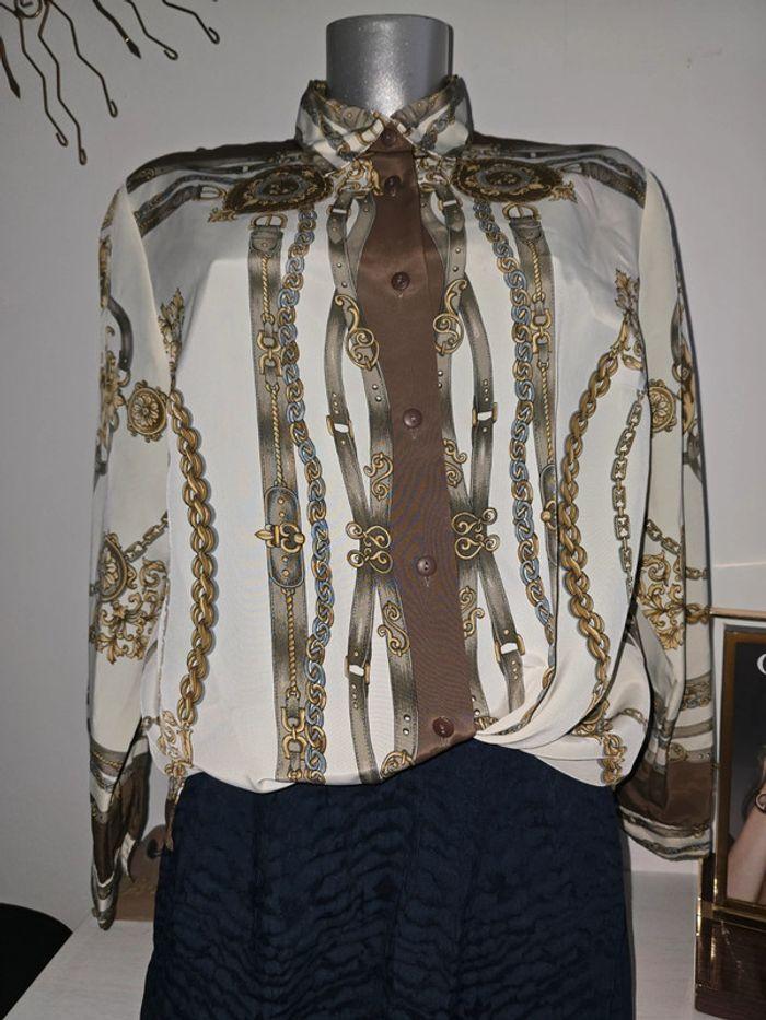 Chemisier blouse chic vintage  Taille  46  chaineH - photo numéro 9