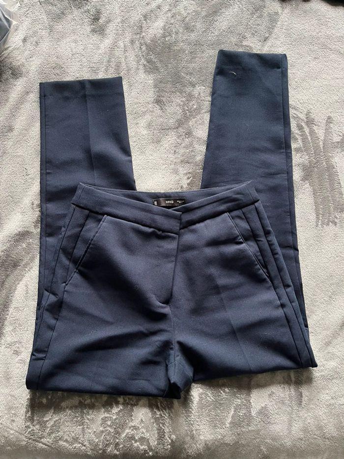 Pantalon de costume bleu marine mango taille 38 - photo numéro 1