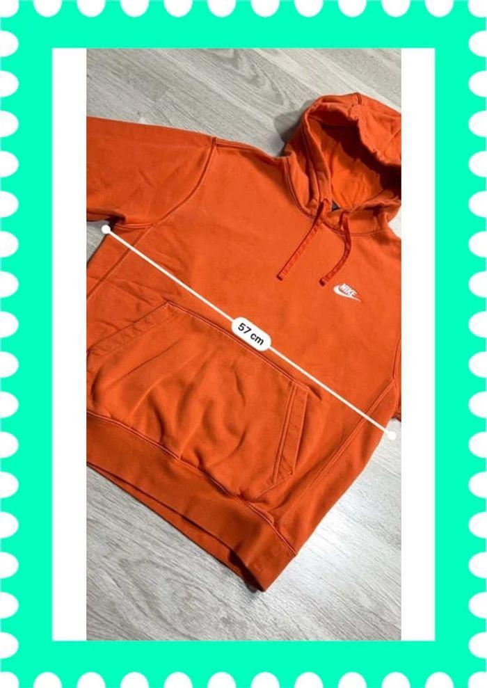 👕 Sweat à capuche Nike logo brodé Orange Taille S 👕 - photo numéro 4