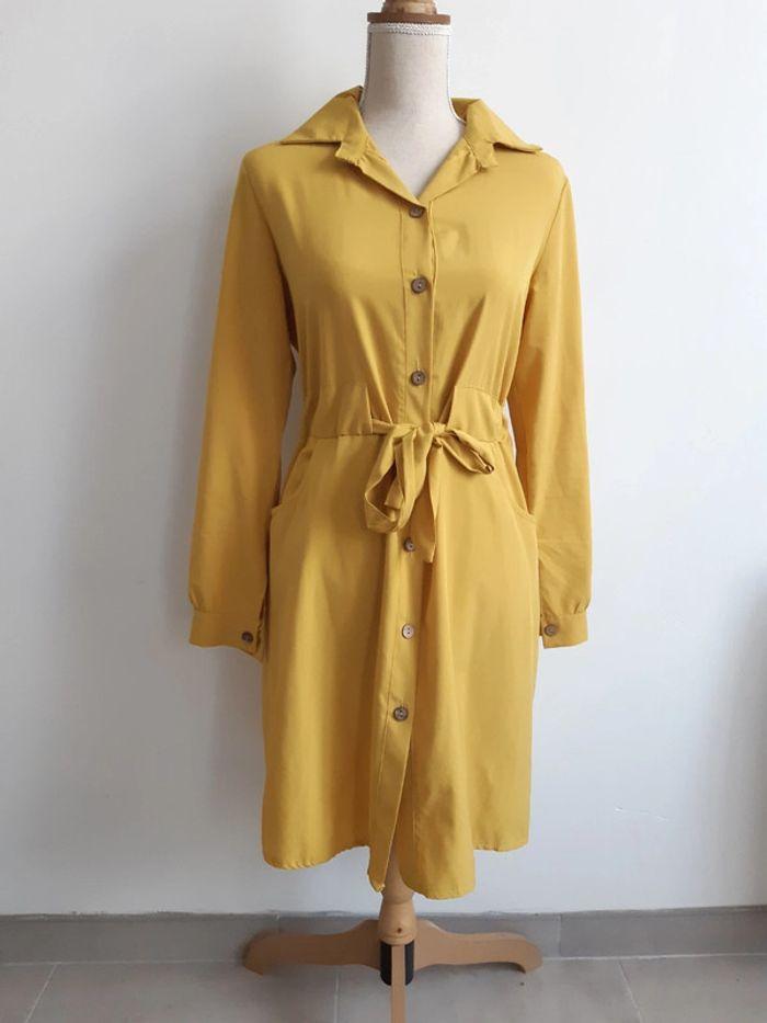 Robe chemise jaune - photo numéro 1