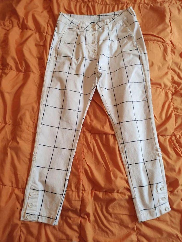 Pantalon 10 Days blanc marine Taille 38/40 - photo numéro 10