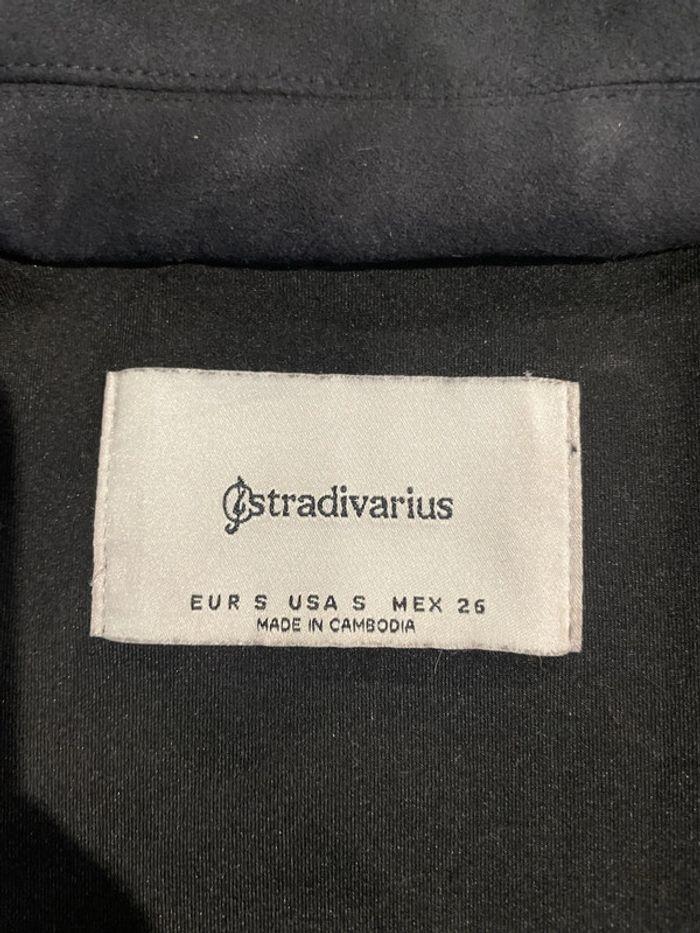 Veste noire imitation nubuck Stradivarius taille S - photo numéro 5