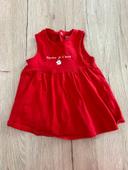 Robe rouge bébé fille 6mois Kiabi