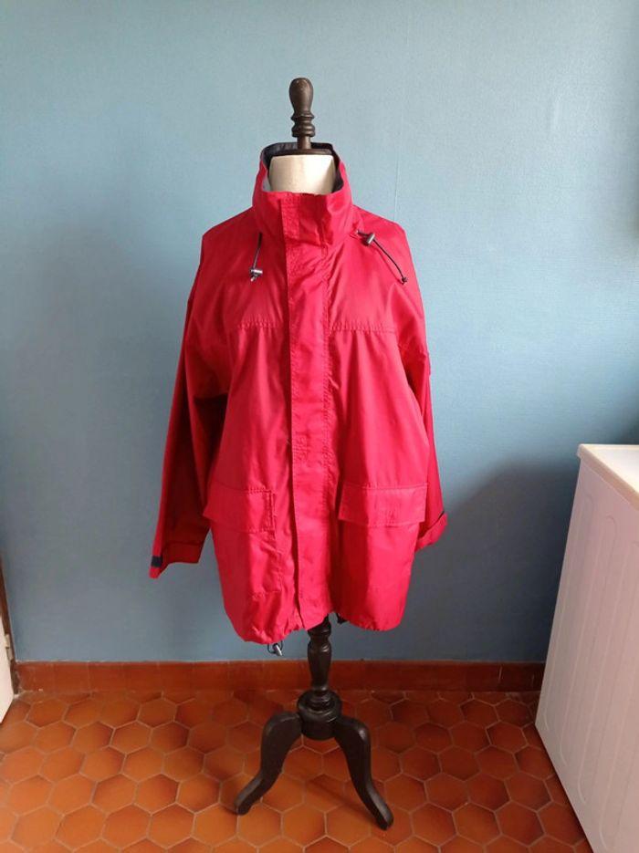 Imperméable rouge doublé homme/Femme taille L - photo numéro 3