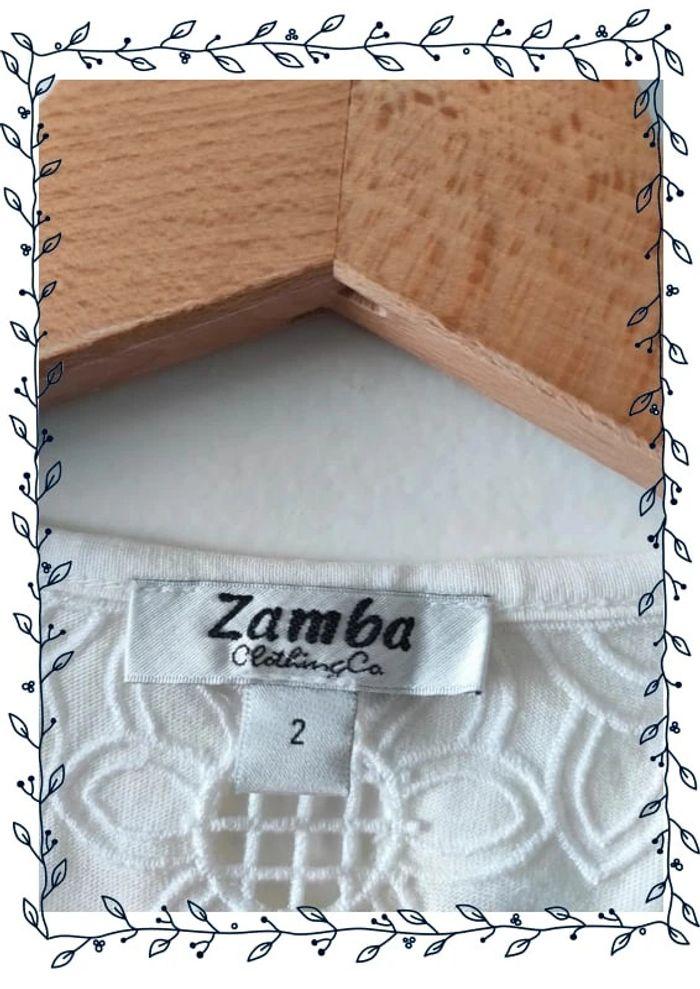 T-shirt blanc - Zamba (taille M) - photo numéro 2