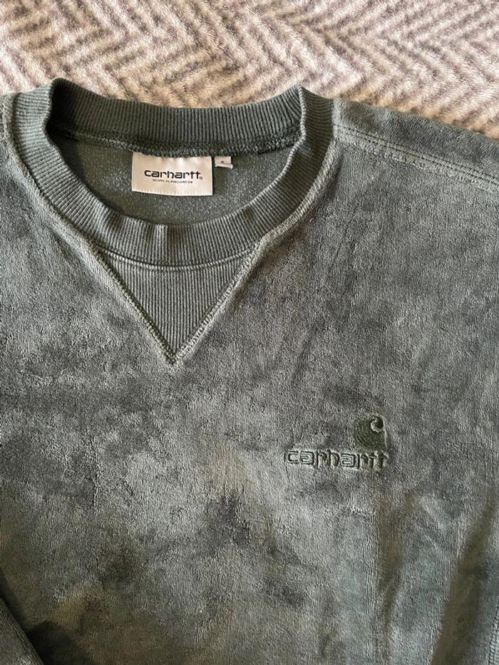 Pull vert en velours Carhartt - photo numéro 3