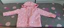 Joli gilet sweat zippé capuche fille 3 ans Lili Marelle rose coeurs blancs très bon état