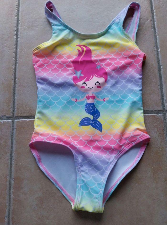 Maillot de bain sirene 1 pièce enfant fille 4/5 ans - photo numéro 1