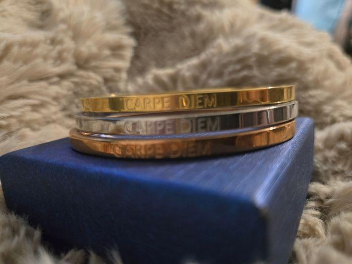 Lots 3 Bracelets jonc carpe diem - photo numéro 1