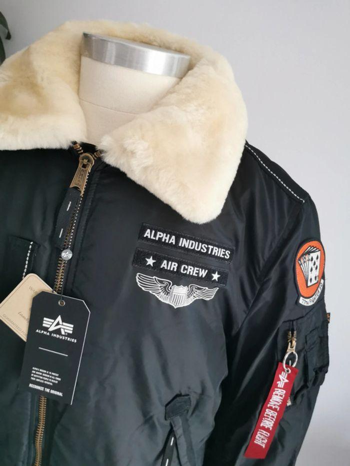 Veste noire blouson aviateur Alpha Industries Injector III Air Force Taille XL - photo numéro 2