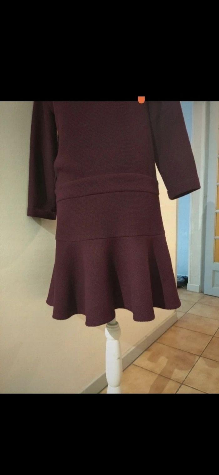 Robe texturée comptoir des cotonniers taille 38 bordeaux automne hiver - photo numéro 3