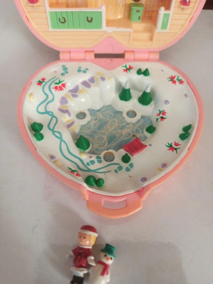 Polly pocket coeur orange neige BE 1989 - photo numéro 3