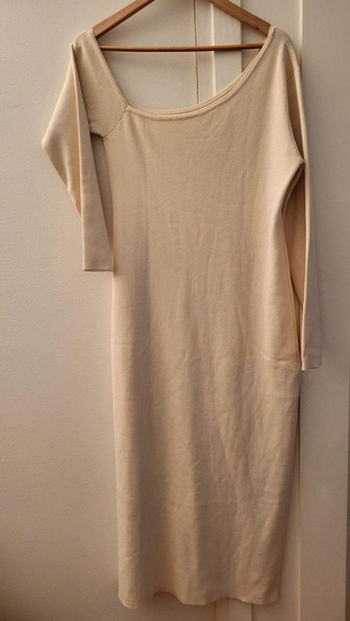 Robe longue crème