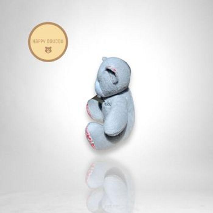 Doudou Peluche Ours Gris fleurs Musti mustela A499 - photo numéro 3