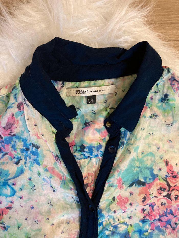 Chemise en coton legère imprimée floral manches 3/4  S/36 <•bershka> - photo numéro 4