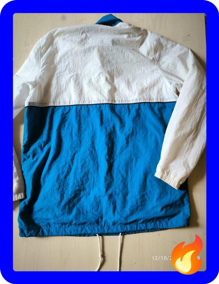 Veste vintage 1/4 zip blanc et bleu Dickies taille m - photo numéro 3