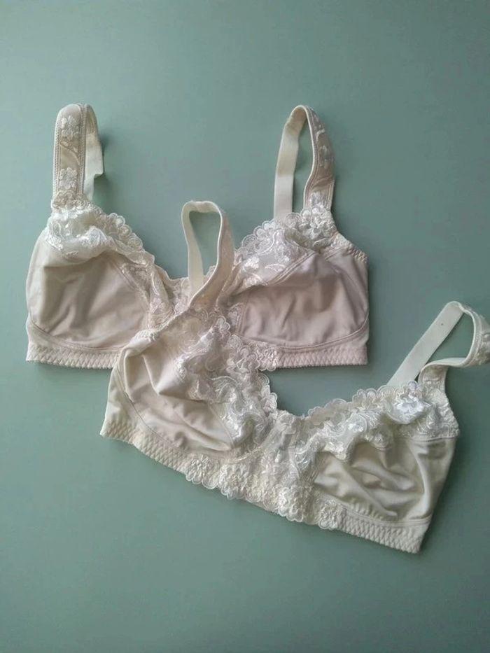 Lot de 2 soutien-gorge ivoire grand maintien 100C Blancheporte - photo numéro 1