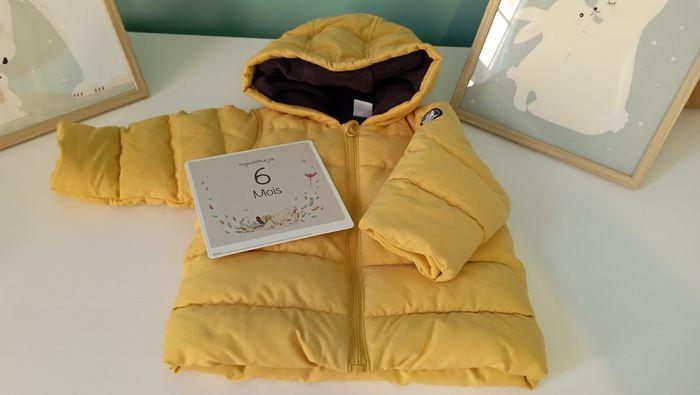 Manteau doudoune jaune moutarde - Petit bateau - 6 mois (67cm) - photo numéro 1