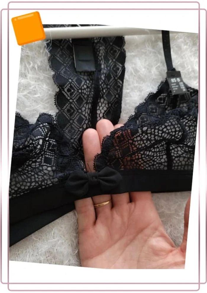 🌻 Soutien gorge bralette noir taille 85B neuf - photo numéro 3