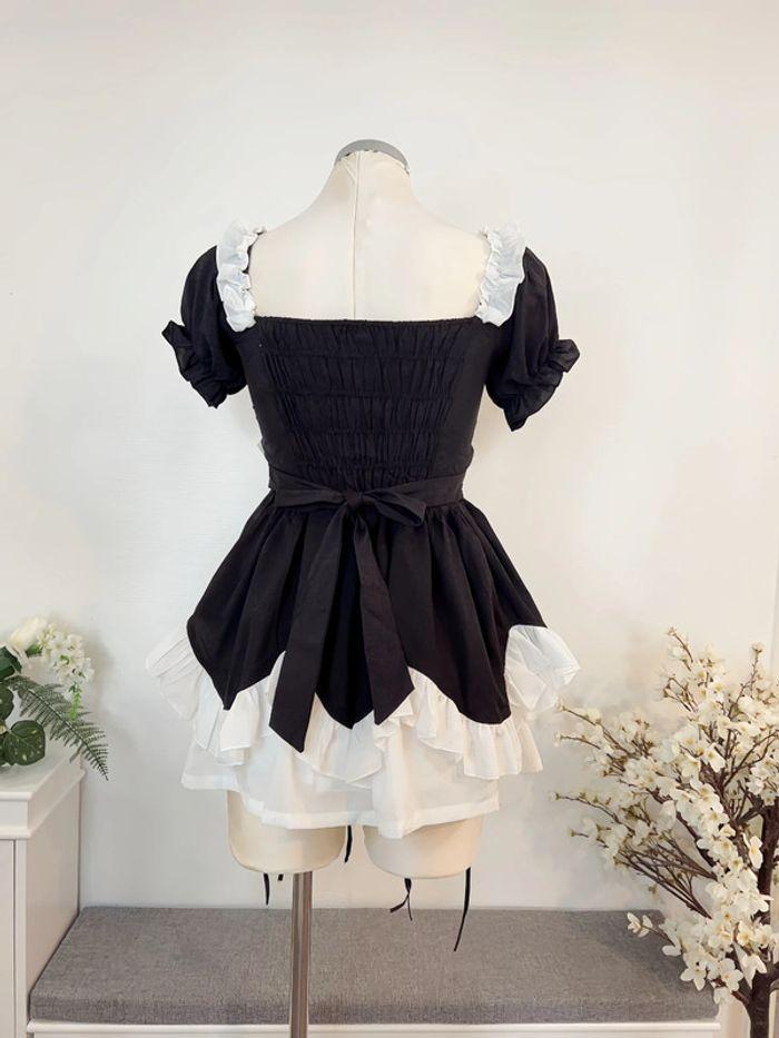 Robe noire style Cosplay Lolita maid cute Kawaii - photo numéro 6