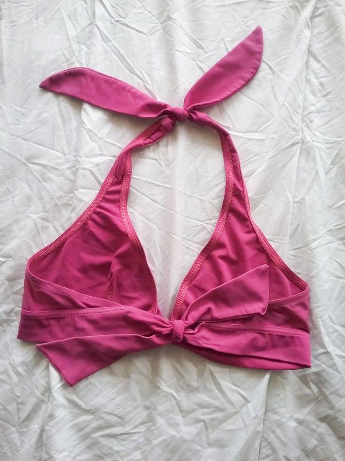 Bel ensemble maillot de bain de grossesse "Envie de Fraise" fuchsia - Taille S 36/38 - photo numéro 4