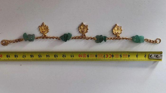 Bracelet pierres vertes et feuilles - photo numéro 7