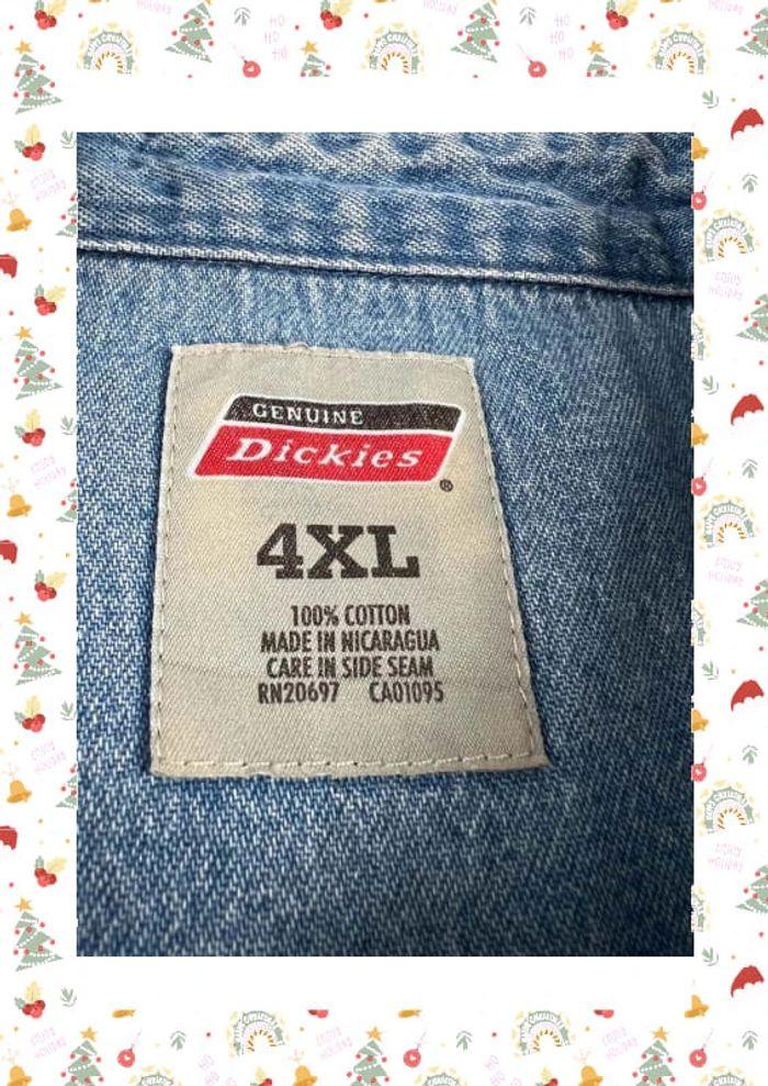 👕 Chemise en jean Homme Dickies Bleu Taille 4XL 👕 - photo numéro 6