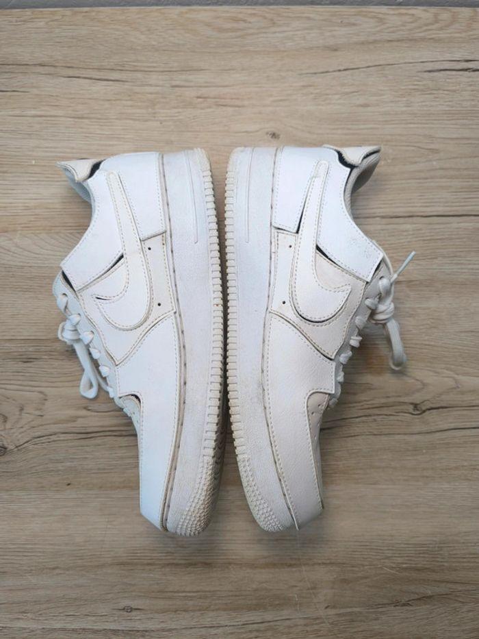 Baskets Nike air force one blanche et noir à scratch interchangeables - photo numéro 5