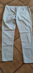 Pantalon léger genre jeans gris T46 Neuf