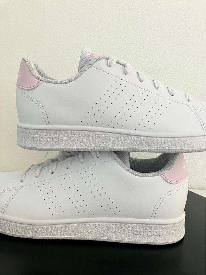 Adidas Sportswear Advantage K White/Pink - photo numéro 2