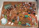 Lot de 216 playmobil geobra jeu de construction personnages animaux accessoires