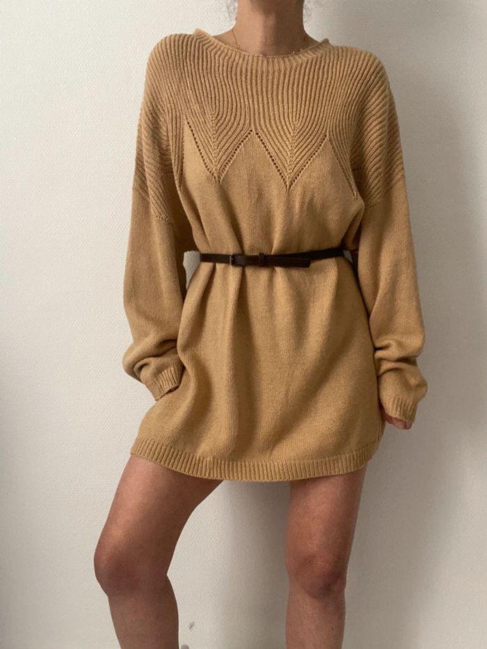 🌺 Oversized pull et/ou robe beige camel - photo numéro 12